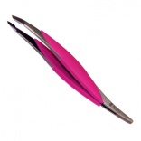 Mertz (Мерц) Пинцет диагональный с прорезиненной ручкой  9,5 см, 1 шт.