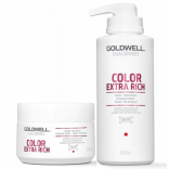Goldwell (Голдвелл) 60-SEK маска для блеска окрашенных толстых и жестких волос (Dualsenses Color Extra Rich), 200/500 мл.