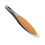 Mertz (Мерц) Пинцет диагональный с мягкой ручкой 9,5 см, матированный, 1 шт.