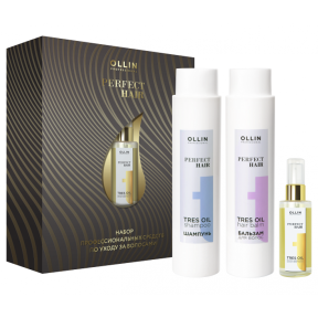 Ollin (Олин) Набор шампунь + бальзам + масло (Perfect Hair Tres Oil), 400+400+50 мл.