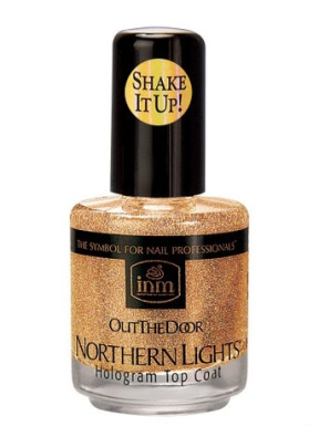 INM (ИНМ) Голографическое покрытие для ногтей NLG15 -Золото 15 мл