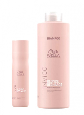 Wella (Велла) Шампунь-нейтрализатор желтизны для холодных светлых оттенков (Invigo Blonde Recharge), 250/1000 мл
