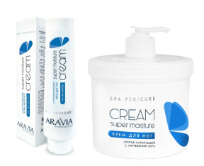 Aravia (Аравия) Крем для ног от натоптышей с мочевиной (Super Moisture), 100/550 мл.