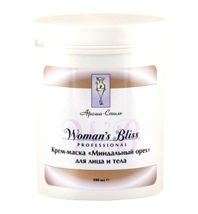 Woman's Bliss (Вуманз Блисс) Крем-маска для лица и тела Миндальный орех, обертывание, 500 мл.