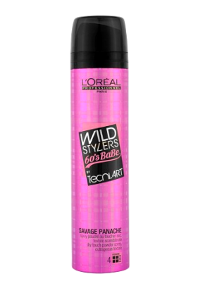 Loreal (Лореаль) New! Сухой Спрей Саваж Панаш пудровая текстура, экстра-объем в стиле 60-х г., 4 ст. фиксации (Savage Panache), 250 мл