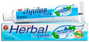 Twin Lotus (Твин Лотус) Растительная зубная паста "Свежесть и Прохлада" (Herbal Fresh&Cool), 100 г.