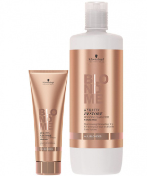 Schwarzkopf (Шварцкопф) Бондинг-шампунь кератиновое восстановление для волос блонд (BlondMe), 250/1000 мл.