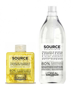 Loreal (Лореаль) Шампунь для чувствительной кожи головы, деликатное очищение и баланс (La Source All-Soft Shampoo), 300/1500 мл.