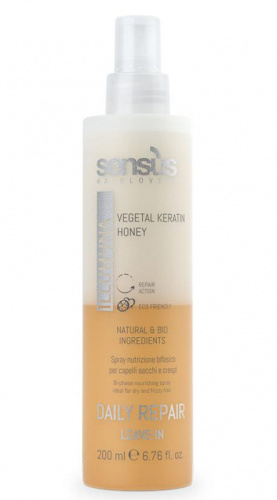 Sensus (Сенсус) Питательный двухфазный спрей для сухих вьющихся волос (Daily Repair Leave-In Spray), 200 мл.