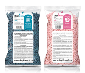 Depiltouch (Депилтач) Пленочный горячий воск в гранулах в ассортименте, 1000 гр.