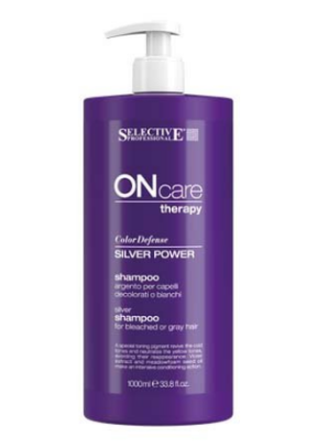 Selective (Селектив) Серебряный шампунь для обесцвеченных или седых волос (On Care Tech | Silver power shampoo), 250/1000 мл.
