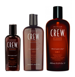 American Crew (Американ Крю) Шампунь, кондиционер и гель для душа 3 в 1 (3-in-1 Shampoo Conditioner And Body Wash), 100/250/450 мл.