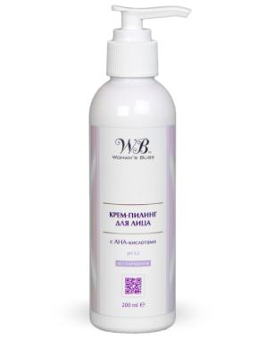 Woman's Bliss (Вуманз Блисс) Крем-Пилинг для лица с АНА-кислотами ph 3.2, 200 мл.
