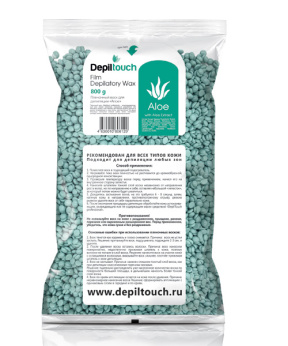 Depiltouch (Депилтач) Продвинутый пленочный воск "Алое" в гранулах, 800 гр.