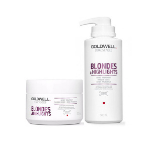 Goldwell (Голдвелл) 60-SEK Маска для осветленных и мелированных (Dualsenses Blond & Highlights), 200/500 мл.
