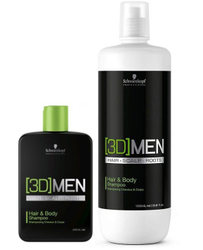 Schwarzkopf (Шварцкопф) Шампунь для волос и тела (3D Men), 250/1000 мл.