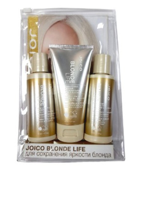 Joico (Джойко) Дорожный набор шампунь, кондиционер, маска «Бриллиантовый блонд» для сохранения чистоты и сияния блонда (Blonde Life Try Me Kit), 3 x 50 мл.