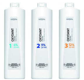 Loreal (Лореаль) Оксидант-крем (оксигент, окислитель)  3,75/6/9/12% (Oxydant cream 20/30/40 vol), 100/1000 мл.