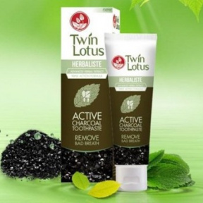 Twin Lotus (Твин Лотус) Зубная паста Угольная (Active Charcoal), 100 г. 