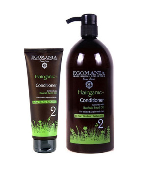 Egomania (Эгомания) Кондиционер с маслом баобаба для непослушных и секущихся волос (Conditioner Baobab Seed Oil for Inflated & Split Ends Hair), 250/1000 мл.