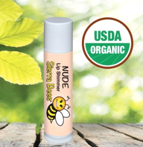 Sierra Bees (Сиерра Биз) Бальзам для губ оттеночный, нюд, органик, 4 г.