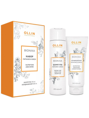 Ollin (Олин) Набор "Питание и блеск" шампунь + кондиционер (Bionika), 250+200 мл.