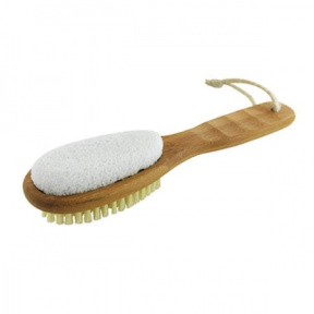 Eco Tools (Эко Тулз) Пемза и щётка для стоп 2 в 1, деревянная ручка, 1 шт.