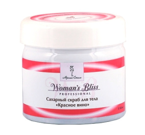 Woman's Bliss (Вуманз Блисс) Сахарный скраб для тела Красное вино (Wine Therapy), 500 мл.
