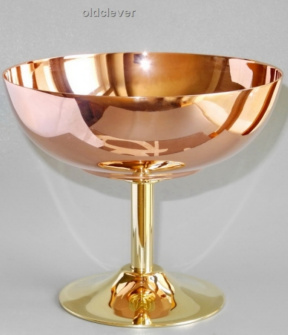 OLDCLEVER Креманка медная, ножка латунь